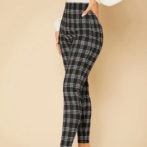 Shein plaid high waisted leggings